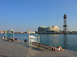 Seilbahn über dem Hafen von Barcelona